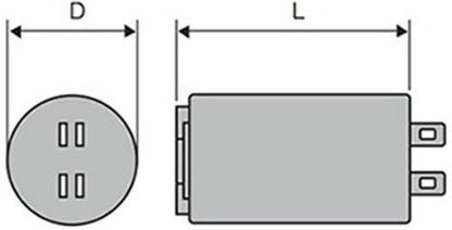 ICAR 45 UF running capacitor 450V Motor 50/60Hz 4 pins
