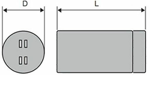 ICAR 10 UF running capacitor 450V Motor 50/60Hz 4 pins