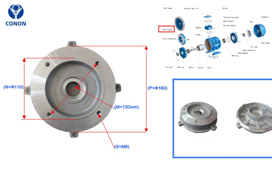 Electric motor B14A Flange shaft 28mm For 100 Frame YX3 SERIES Three phase motor