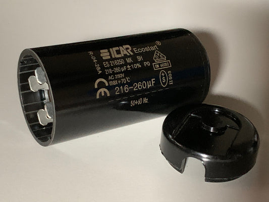 ICAR quality starting capacitor 250VAC 216UF - 260 uF Motor Fan 50/60Hz