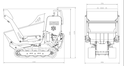 2023 new LY-F06Tracked Self loading mini dumper No-clutch fully hydro