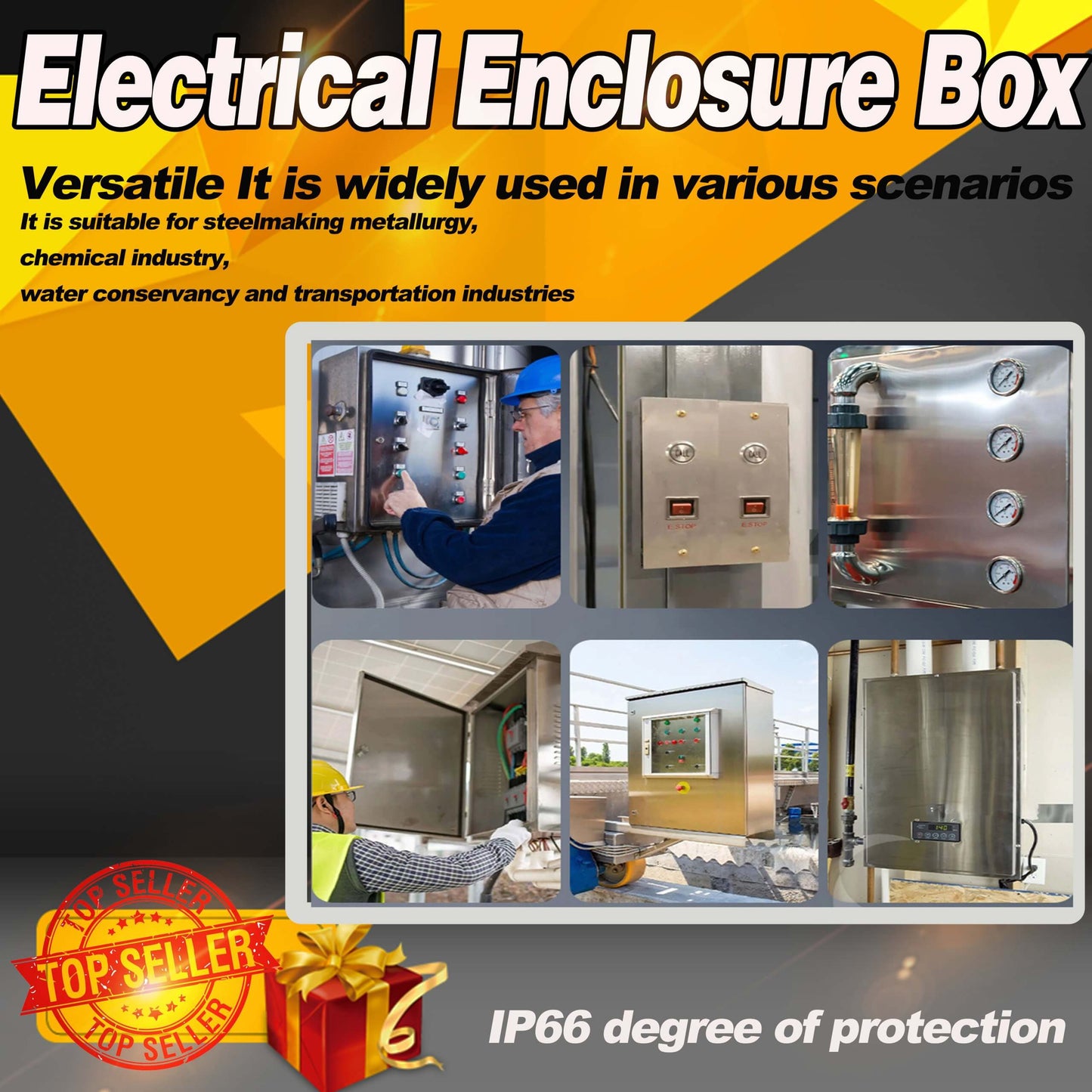 304 stainless Steel 1.5mm Electrical Enclosure Box 800x800x400 IP66