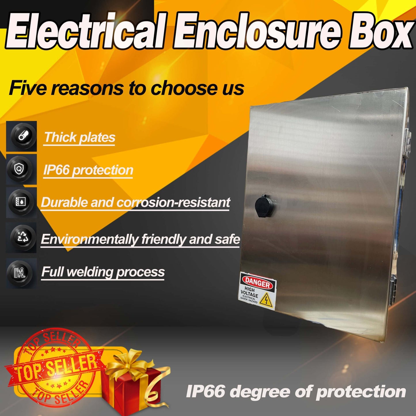 304 stainless Steel 1.5mm Electrical Enclosure Box 600x800x400 IP66