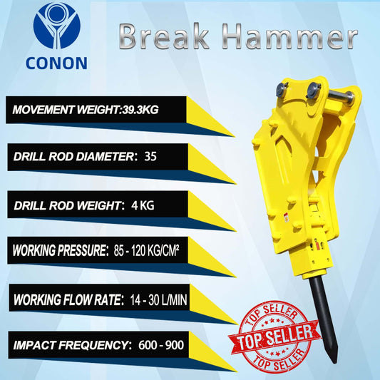 Hook machine small crawler excavator small right angle hydraulic breaker gunhead