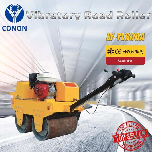 LY-YL600A Walk-behind Gasoline Tandem Roller 9HP Hand-held Tandem Roller