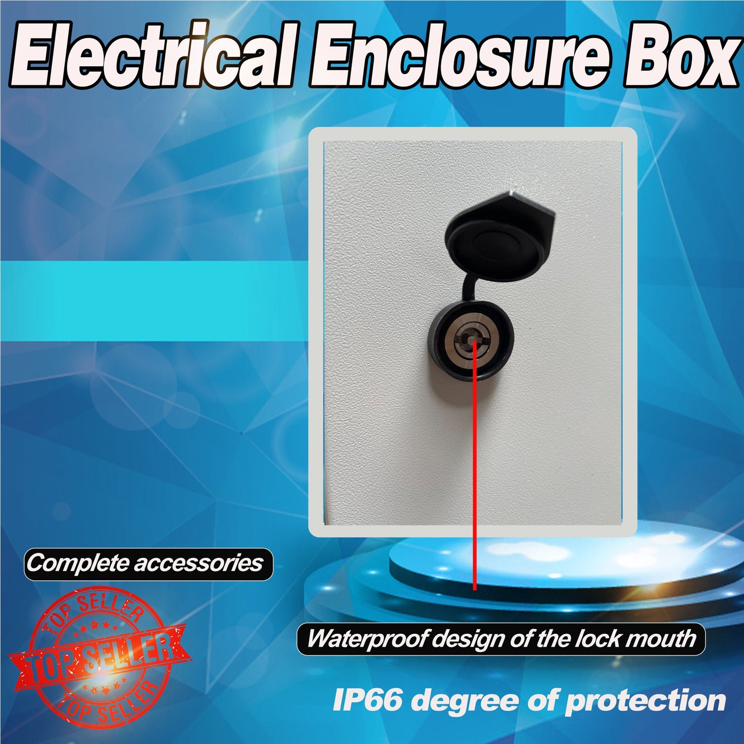 1.2mm Carbon Steel Electrical 200 x 250 x 150 mm Enclosure Box IP66 Wall Mount