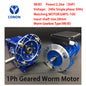 Single Phase 0.25kW 0.34HP 1400rpm Electric Motor & Worm Gearbox Type 063