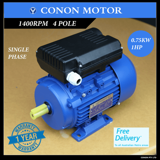 0.75kw 1HP 1400rpm shaft 5/8" OR 16mm Electric motor single-phase cement mixer