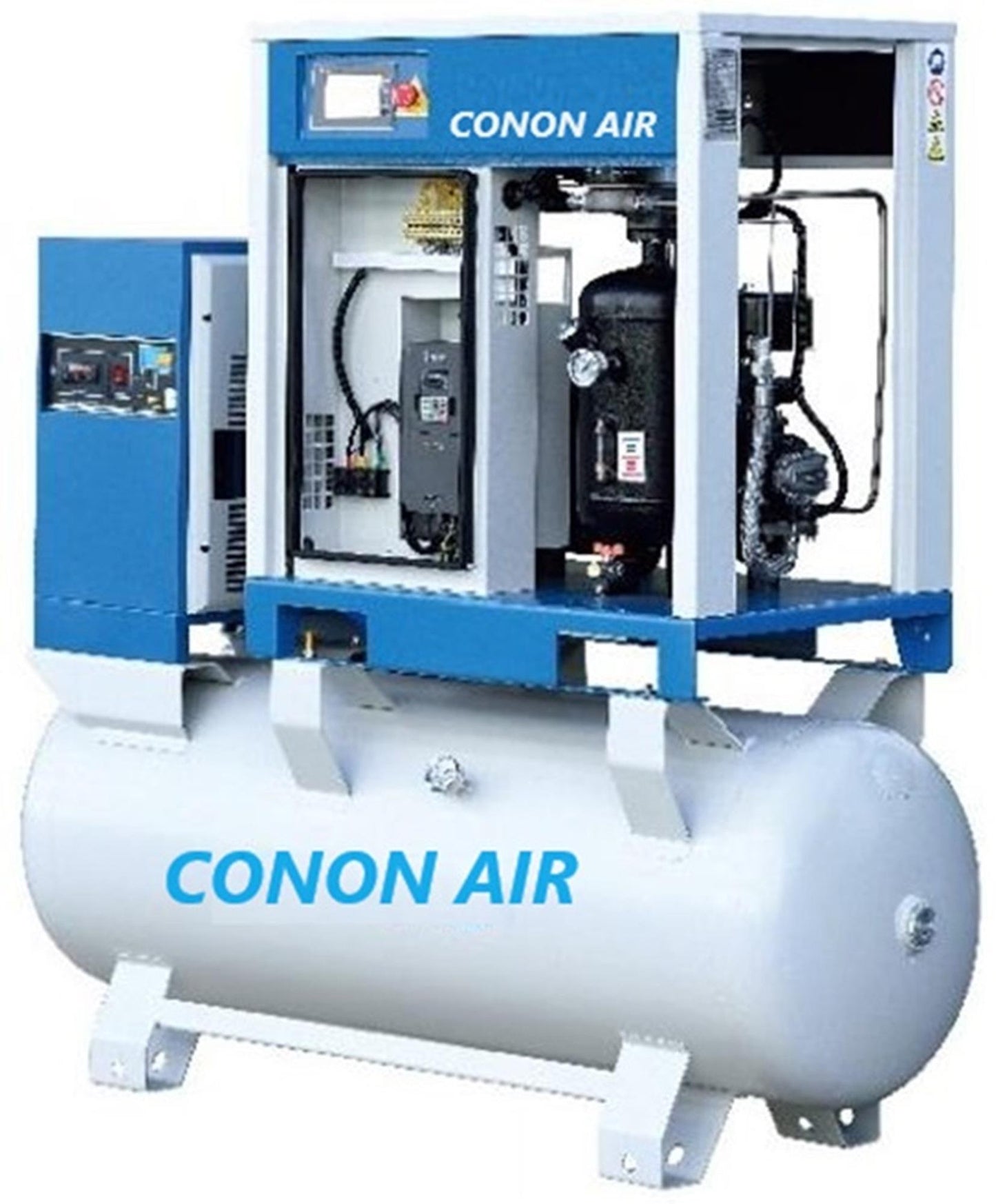 SCREW AIR COMPRESSOR 11KW 59CFM Integrated AIO PM VFD 1700L/MIN DRYER 520L TANK