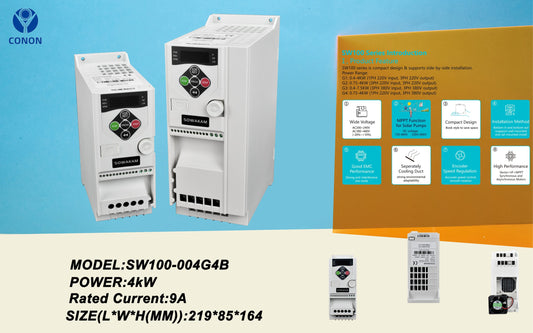Motor Driver Frequency Inverter Electric VFD 4kW Single 240v to 415V