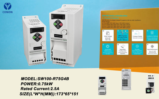 Motor Driver Frequency Inverter Electric VFD 7.5kW Single 240v to 415V