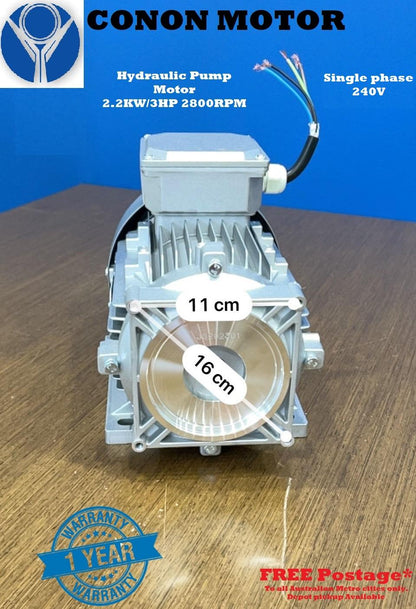 Single phase 2.2kw Hydraulic pump spline motor 2800rpm vehicle lift hoist 9 spin