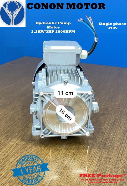 Single phase 2.2kw Hydraulic pump spline motor 2800rpm vehicle lift hoist 9 spin