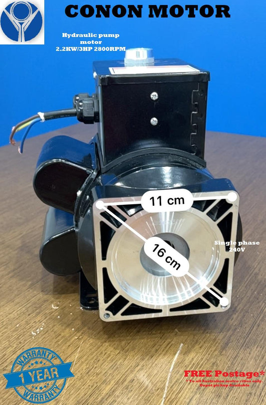 2.2kw single phase Hydraulic pump spline motor 2800rpm vehicle lift hoist 9 spin