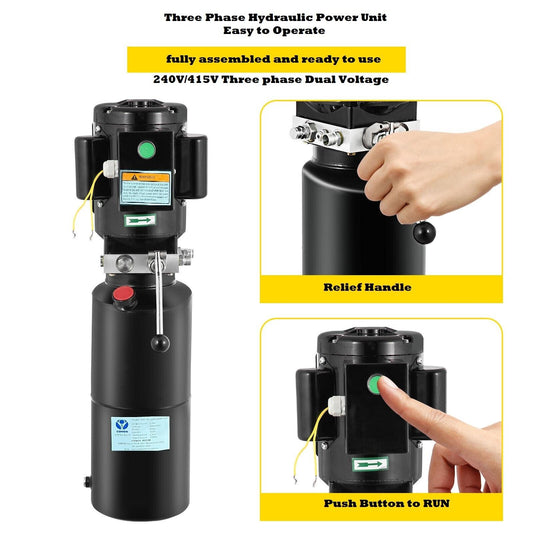 Three Phase 12L Vertical Hydraulic Power Unit Auto Hydraulic Pump Vehicle Car Hoist Lift