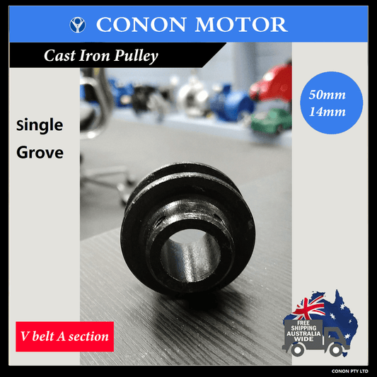 Single groove Pulley 50mm shaft size 14mm for electric motor Cast Iron Made